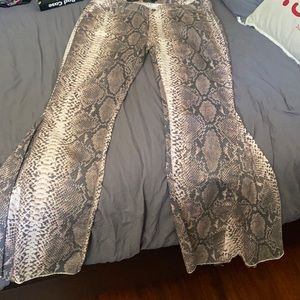 Lucky and blessed bell bottom snake Jeans